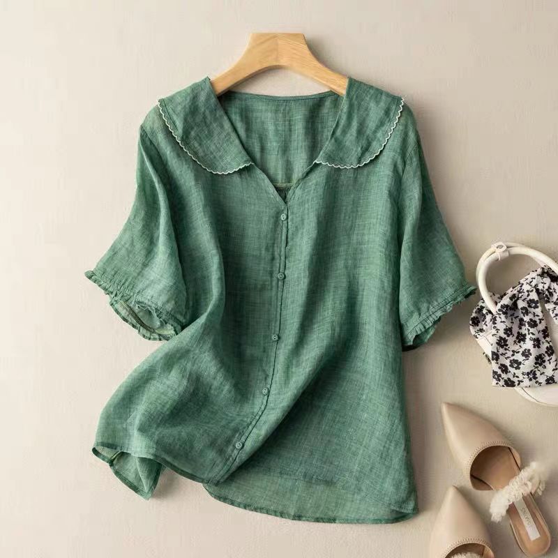 Raquel | Vintage Blouse with Button Detail