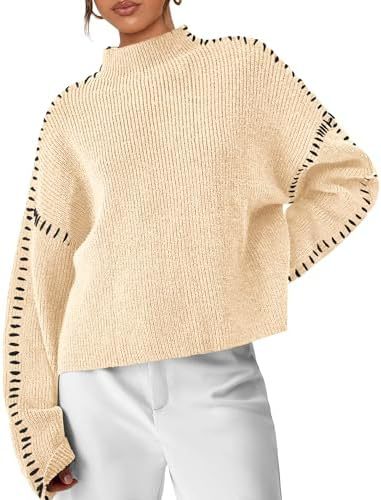 Jolene – Oversized Whipstitch Detail Sweater