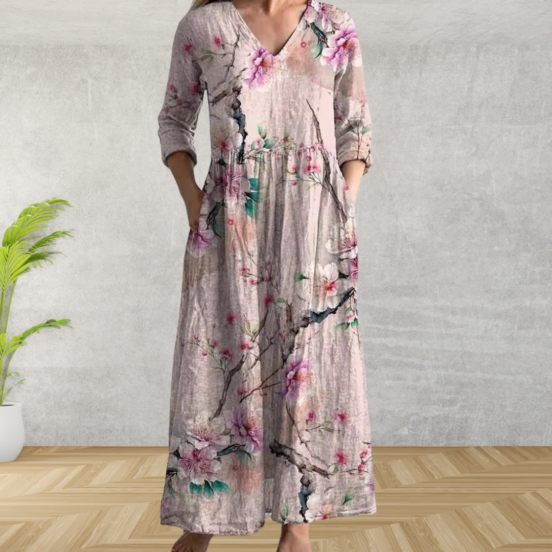 Tibby | Elegant Floral Midi Dress
