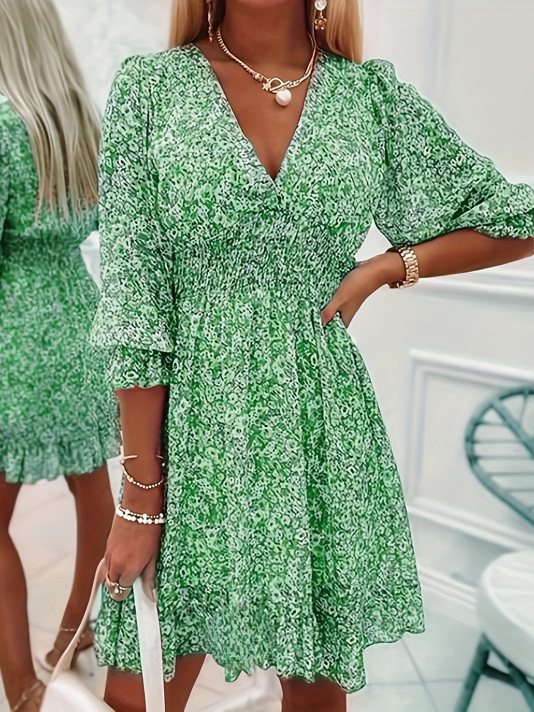 Junia | Floral Ruffle Mini Dress