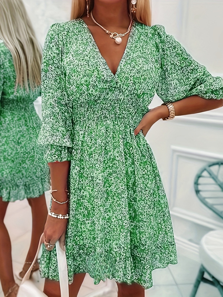Junia | Floral Ruffle Mini Dress