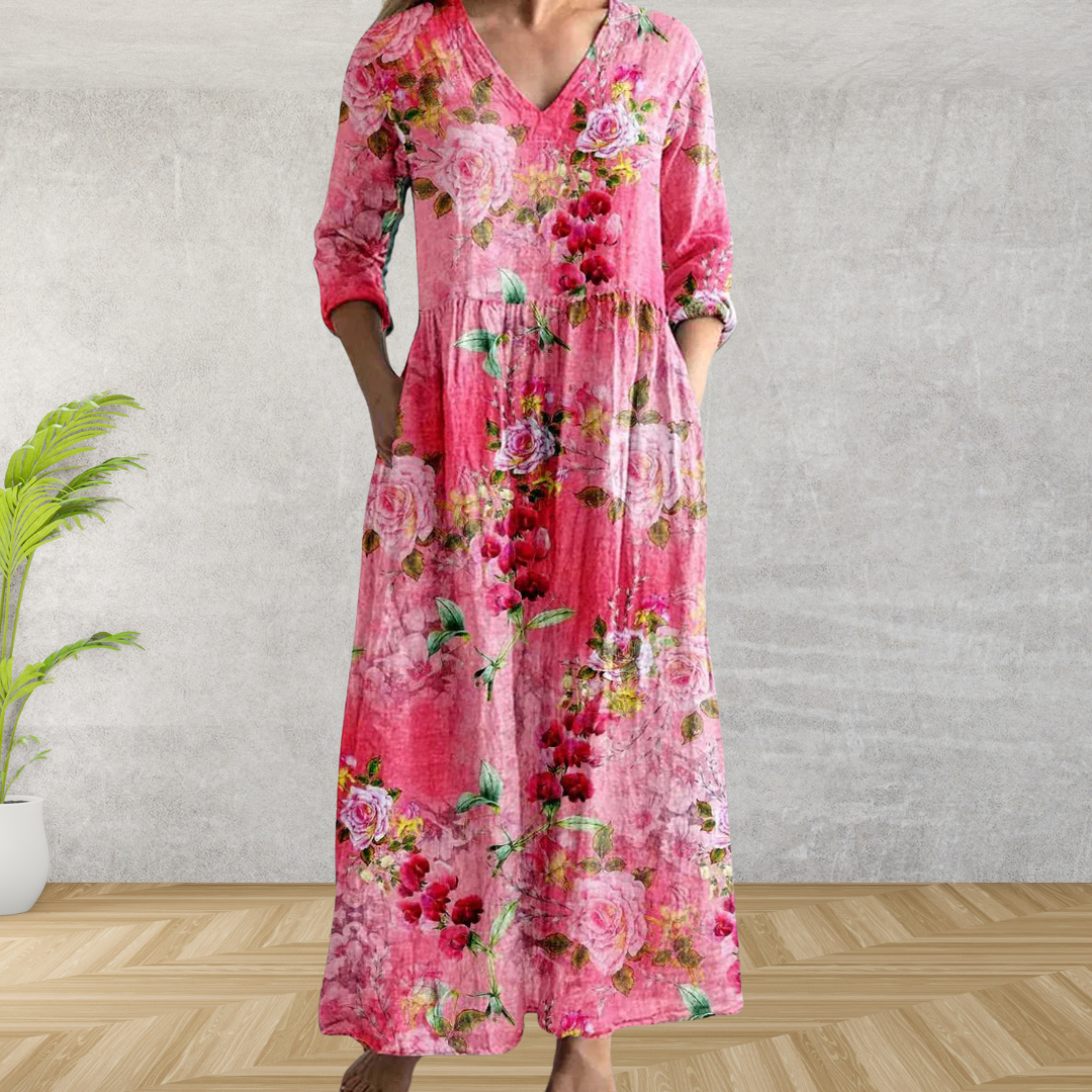 Tibby | Elegant Floral Midi Dress