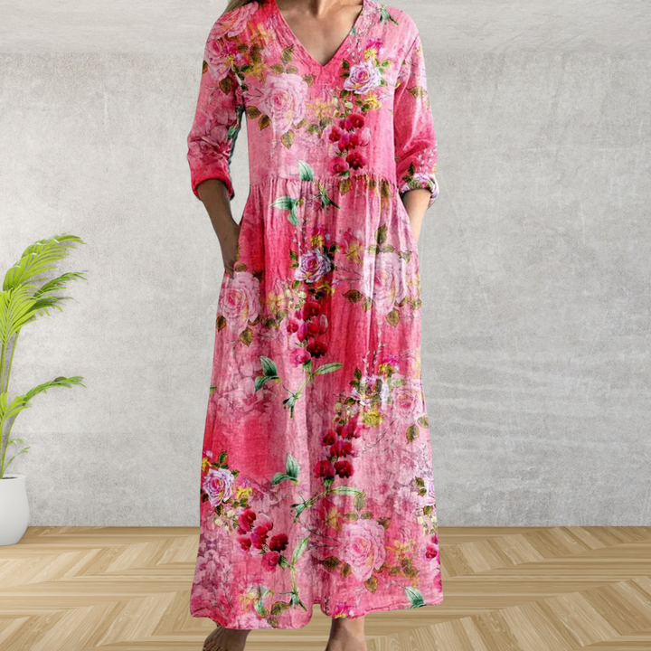 Tibby | Elegant Floral Midi Dress