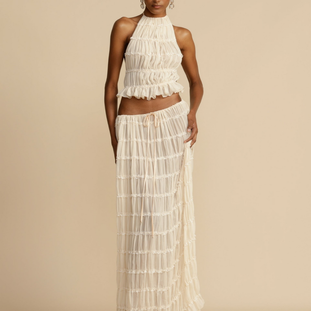 Pia | Top and Skirt Set