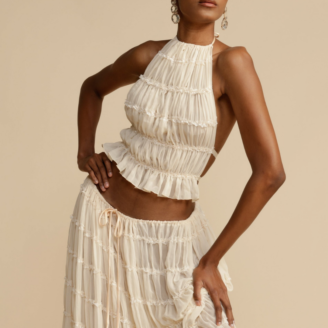 Pia | Top and Skirt Set