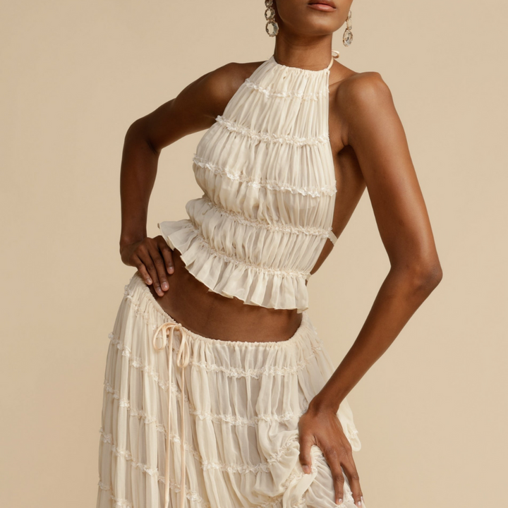 Pia | Top and Skirt Set