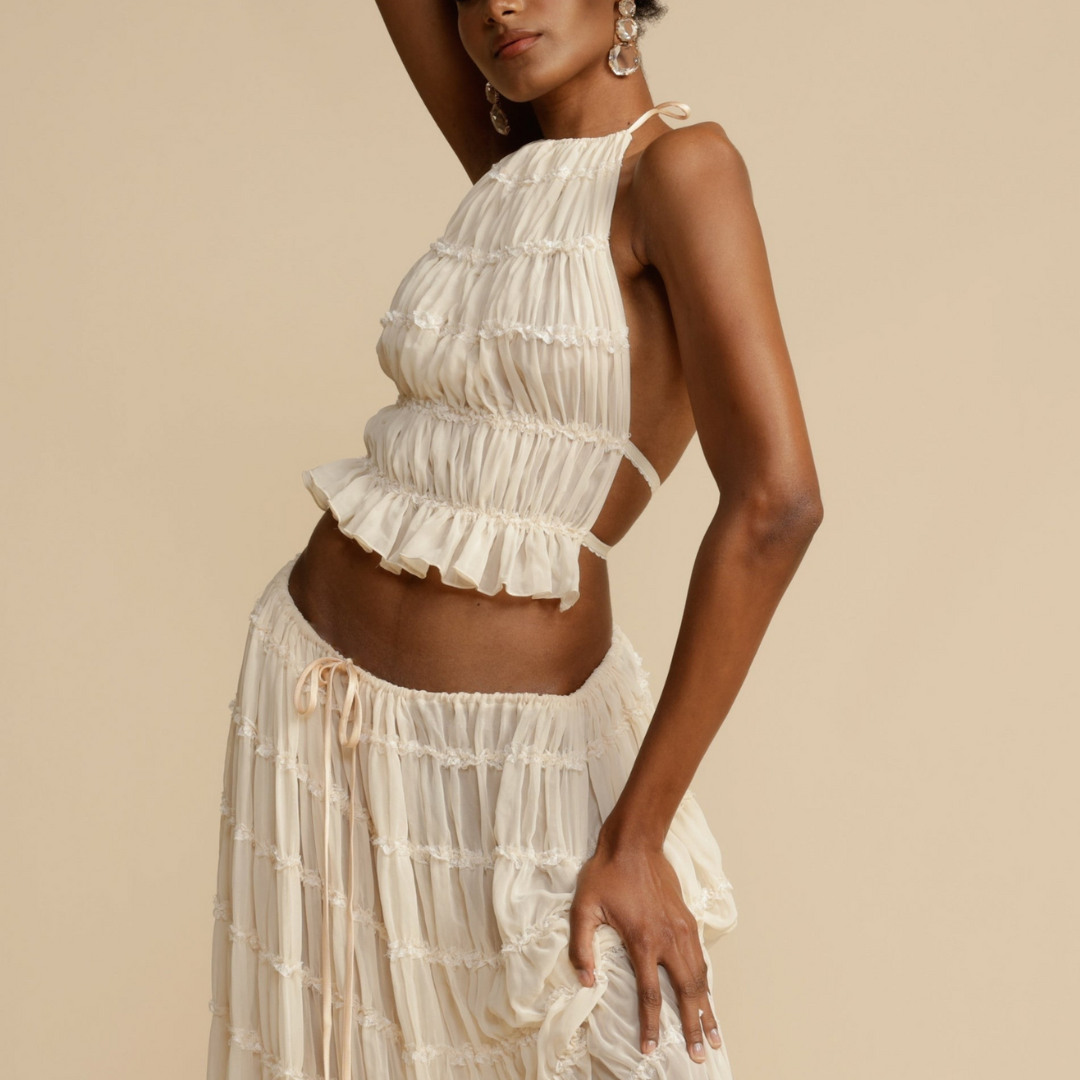 Pia | Top and Skirt Set