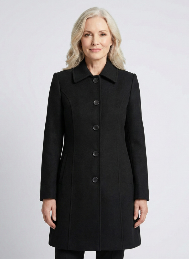 Maureen – Elegant Tailored Button-Front Coat