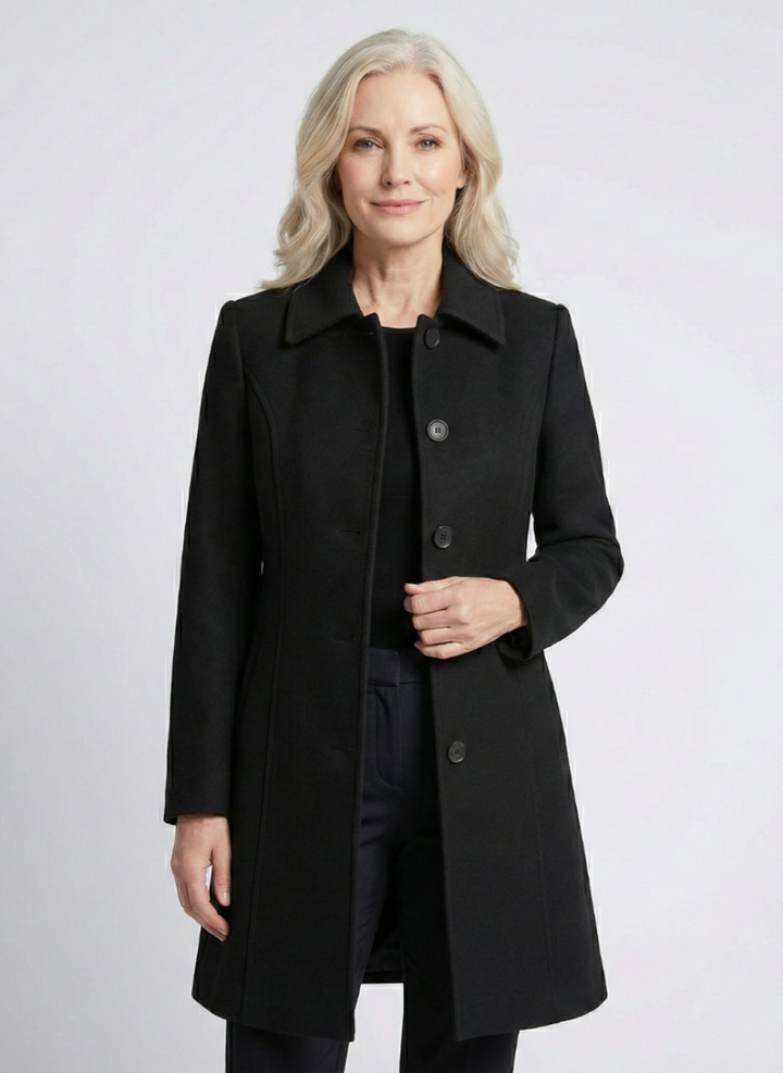 Maureen – Elegant Tailored Button-Front Coat