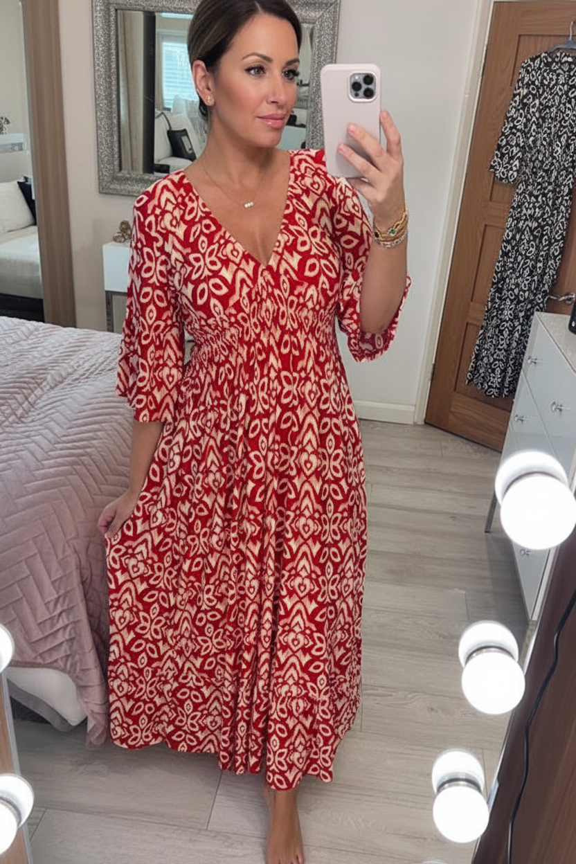 Pauline | Bohemian Midi Dress