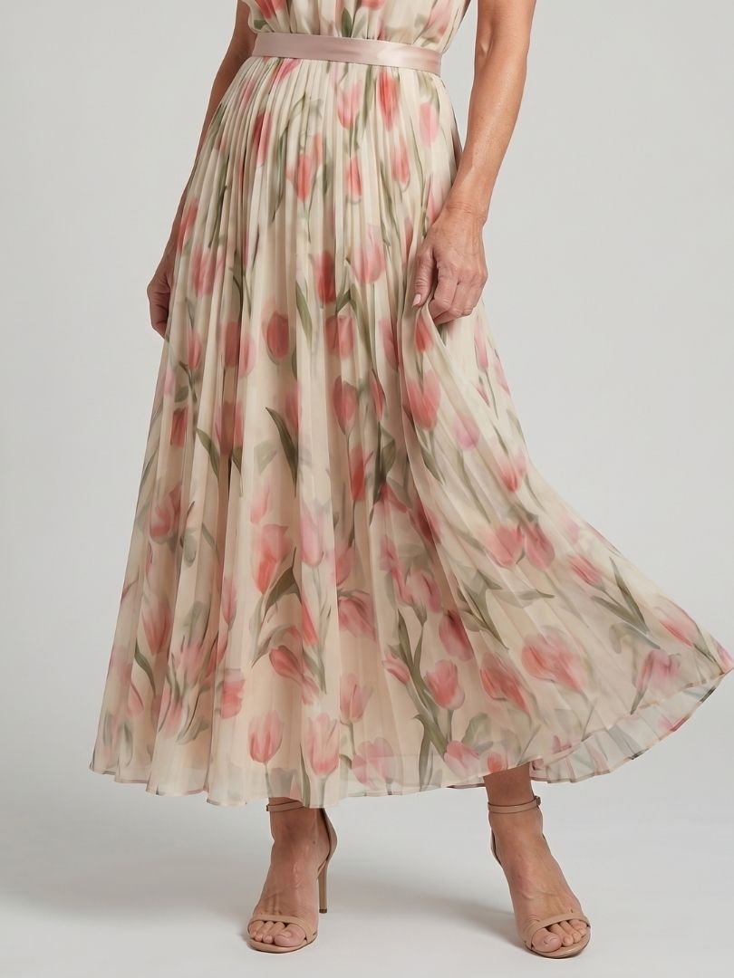 Evelyn | Halter Neck Floral Midi Dress