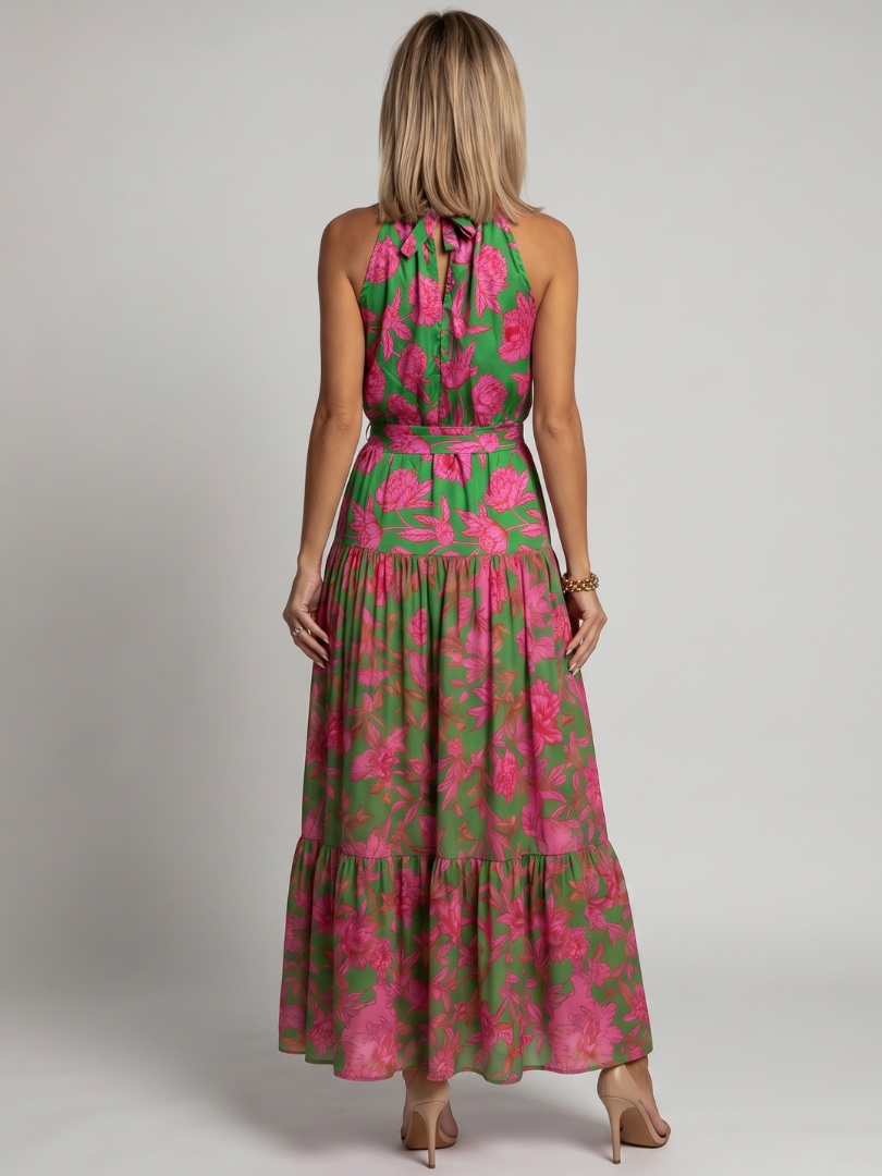Harper | Draped Halter Midi Dress