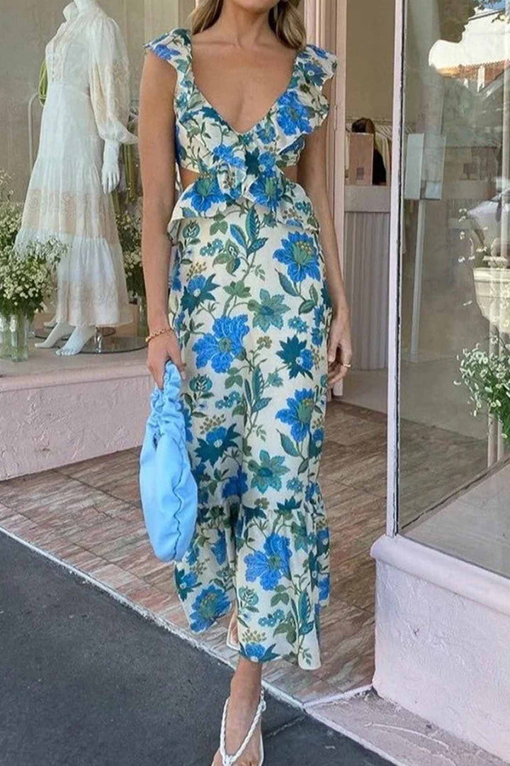 Briella | Floral Ruffle Dress