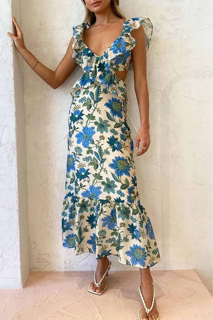 Briella | Floral Ruffle Dress