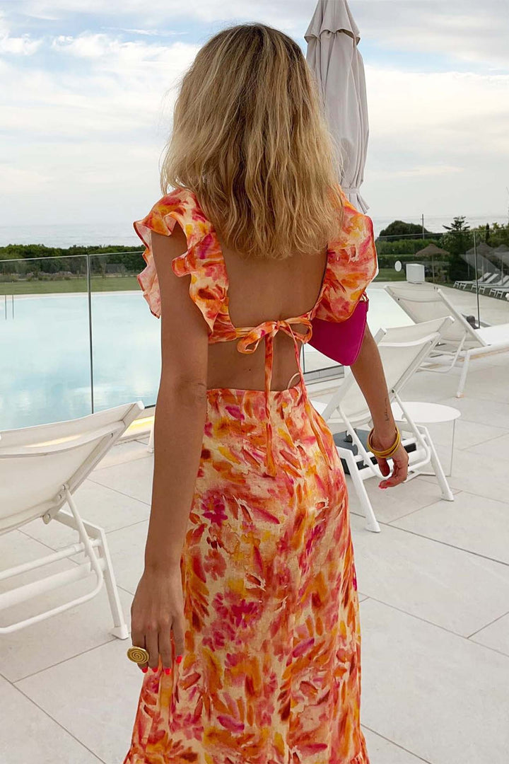 Briella | Floral Ruffle Dress
