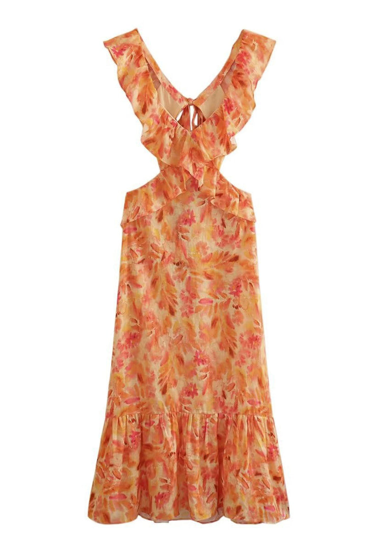 Briella | Floral Ruffle Dress