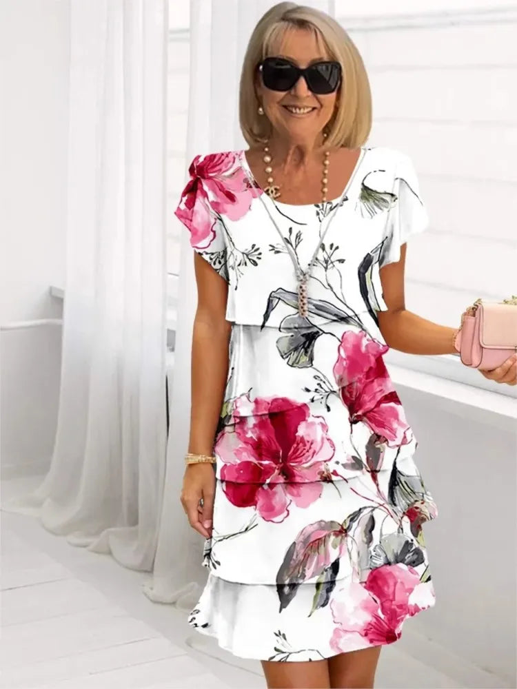 Anabelle | Elegant Comfort Ruffle Dress