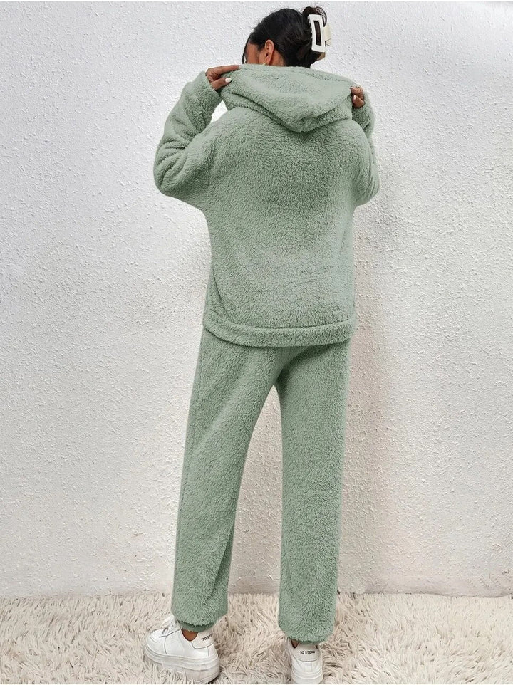 Emily – Fluffy Hoodie and Jogger Lounge Set