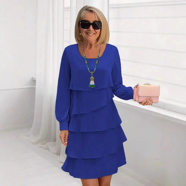 Kit | Elegant Comfort Ruffle Dress Long Sleeve