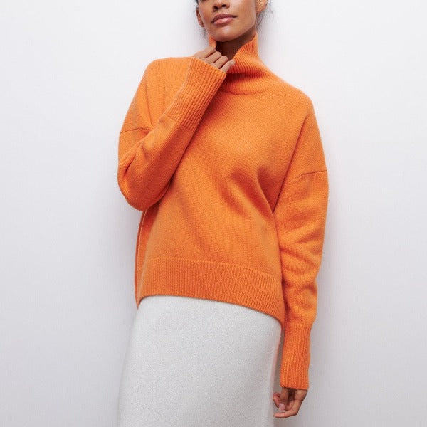 Wendy – Oversized Turtleneck Knit Sweater
