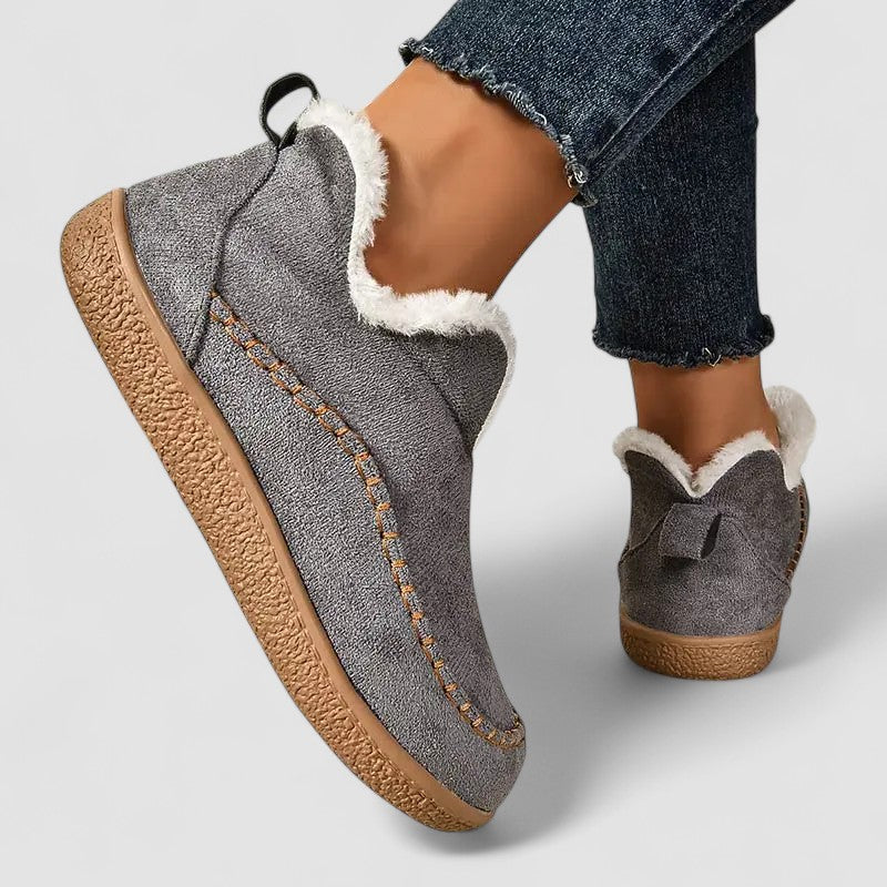Leanne – Fleece-Lined Suede Slip-On Boots
