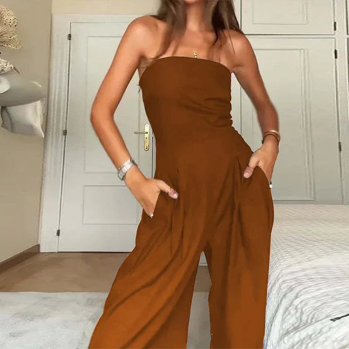 Deborah – Strapless Wide-Leg Jumpsuit