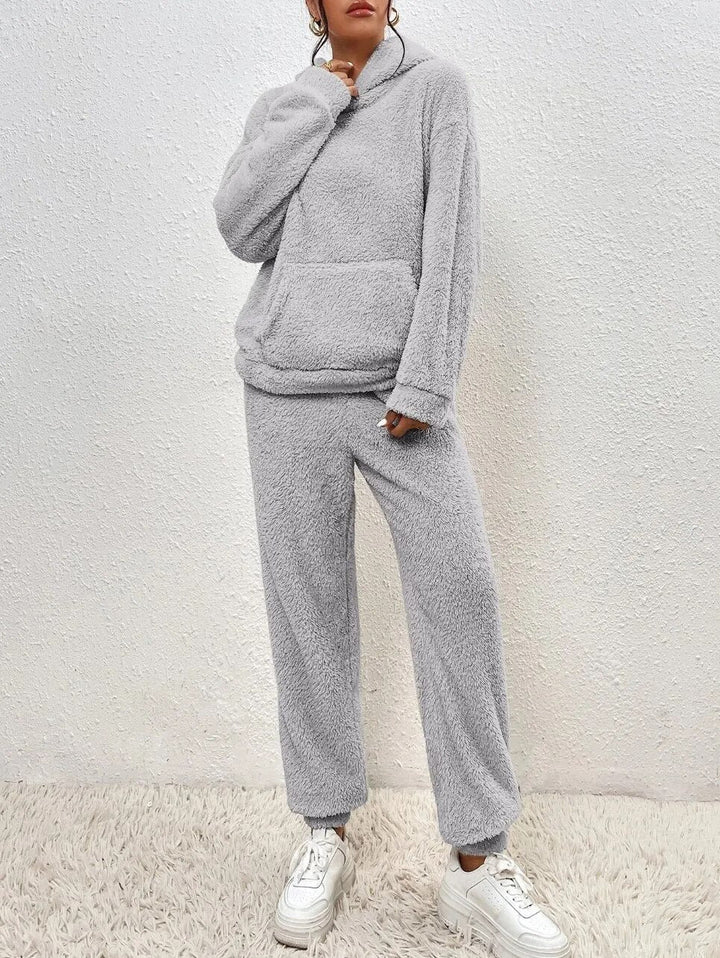Emily – Fluffy Hoodie and Jogger Lounge Set