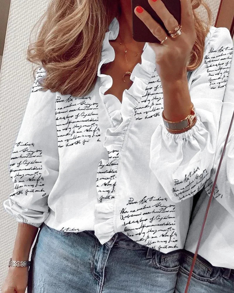 Valerie | Feminine Blouse with Playful Ruffles