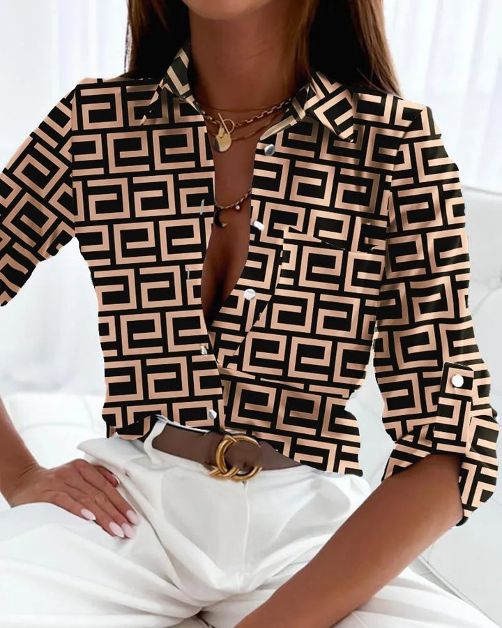 Colleen | Elegant Blouse with Artistic Print