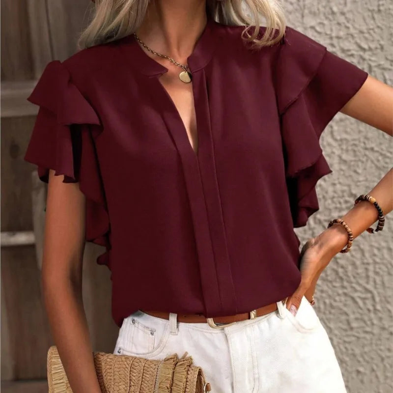 Stevie | Chic Blouse with Elegant Ruffle Sleeves