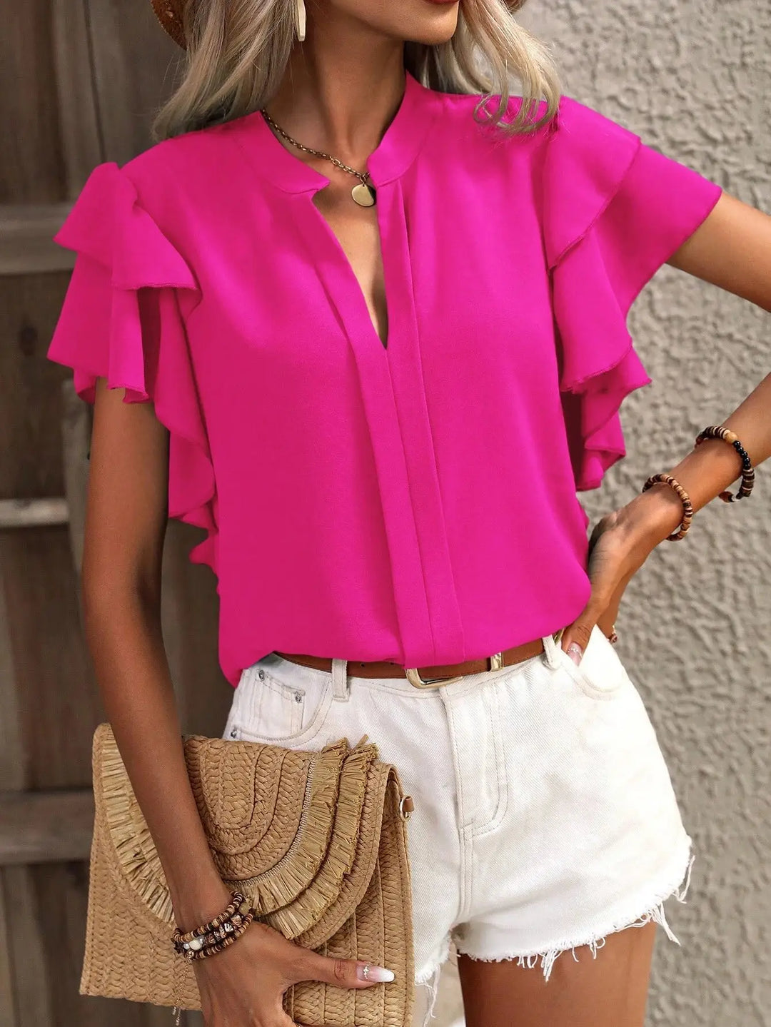 Stevie | Chic Blouse with Elegant Ruffle Sleeves