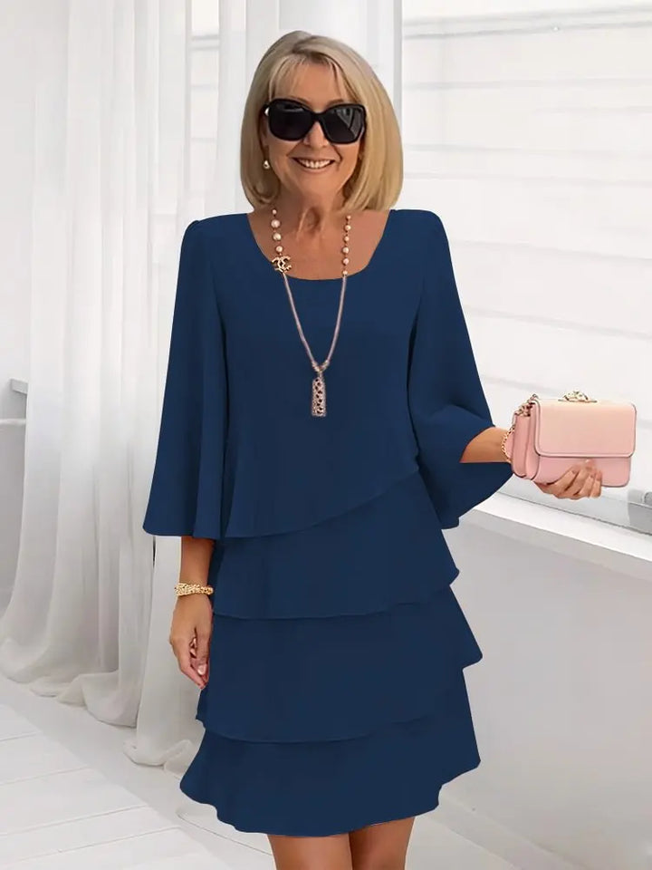 Marcella | Elegant Comfort Ruffle Dress