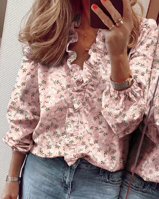 Valerie | Feminine Blouse with Playful Ruffles