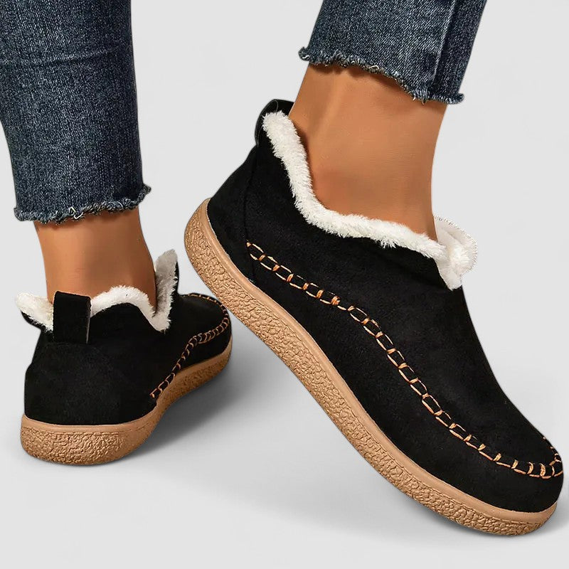 Leanne – Fleece-Lined Suede Slip-On Boots