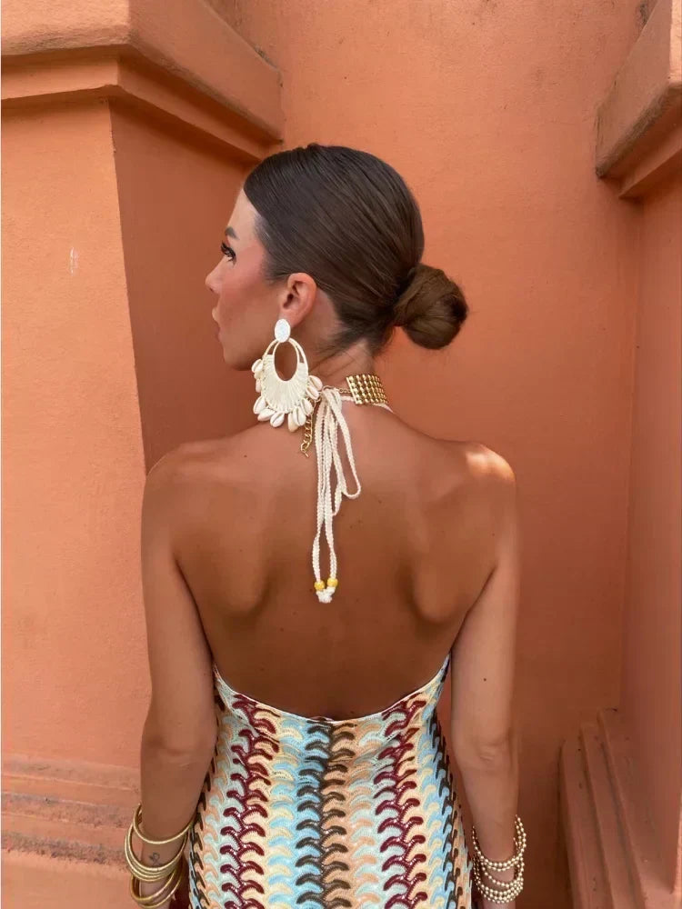 Keeva | Backless V-Neck Maxi Dress