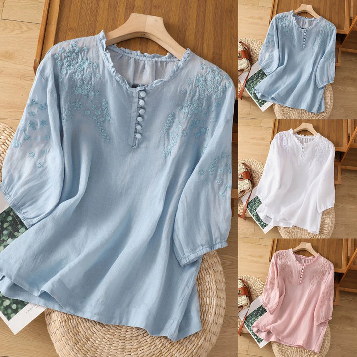 Dottie | Floral Button-Front Blouse
