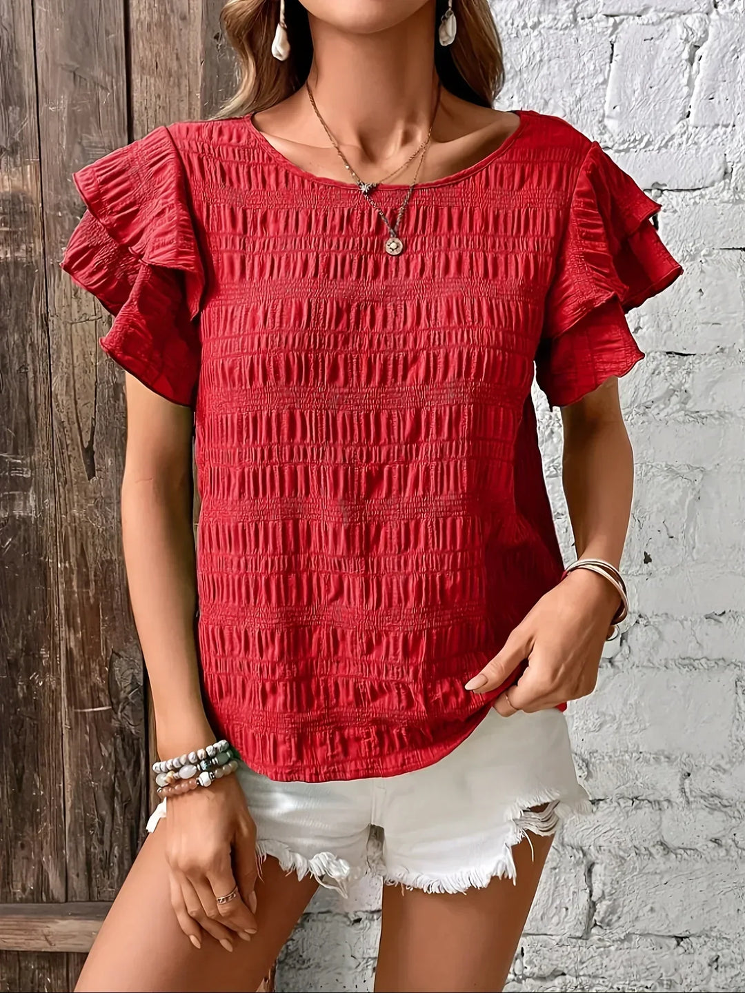 Narcissa | Light & Breezy Blouse with Fun Ruffles