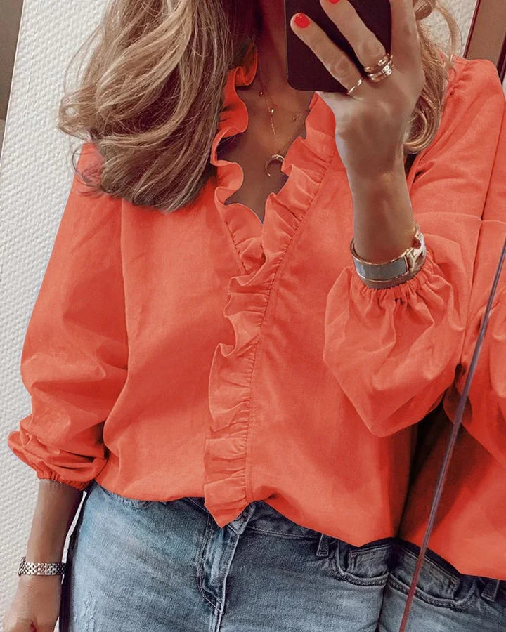 Valerie | Feminine Blouse with Playful Ruffles