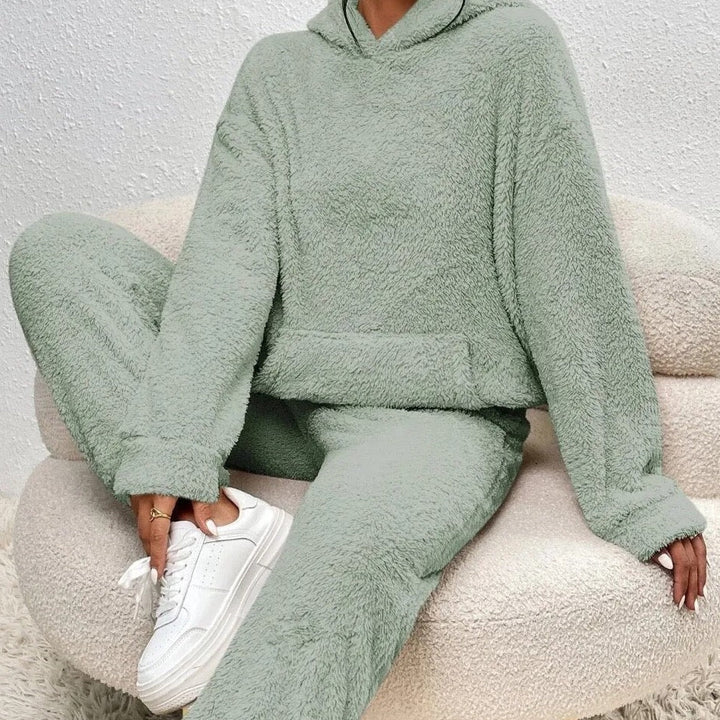 Emily – Fluffy Hoodie and Jogger Lounge Set