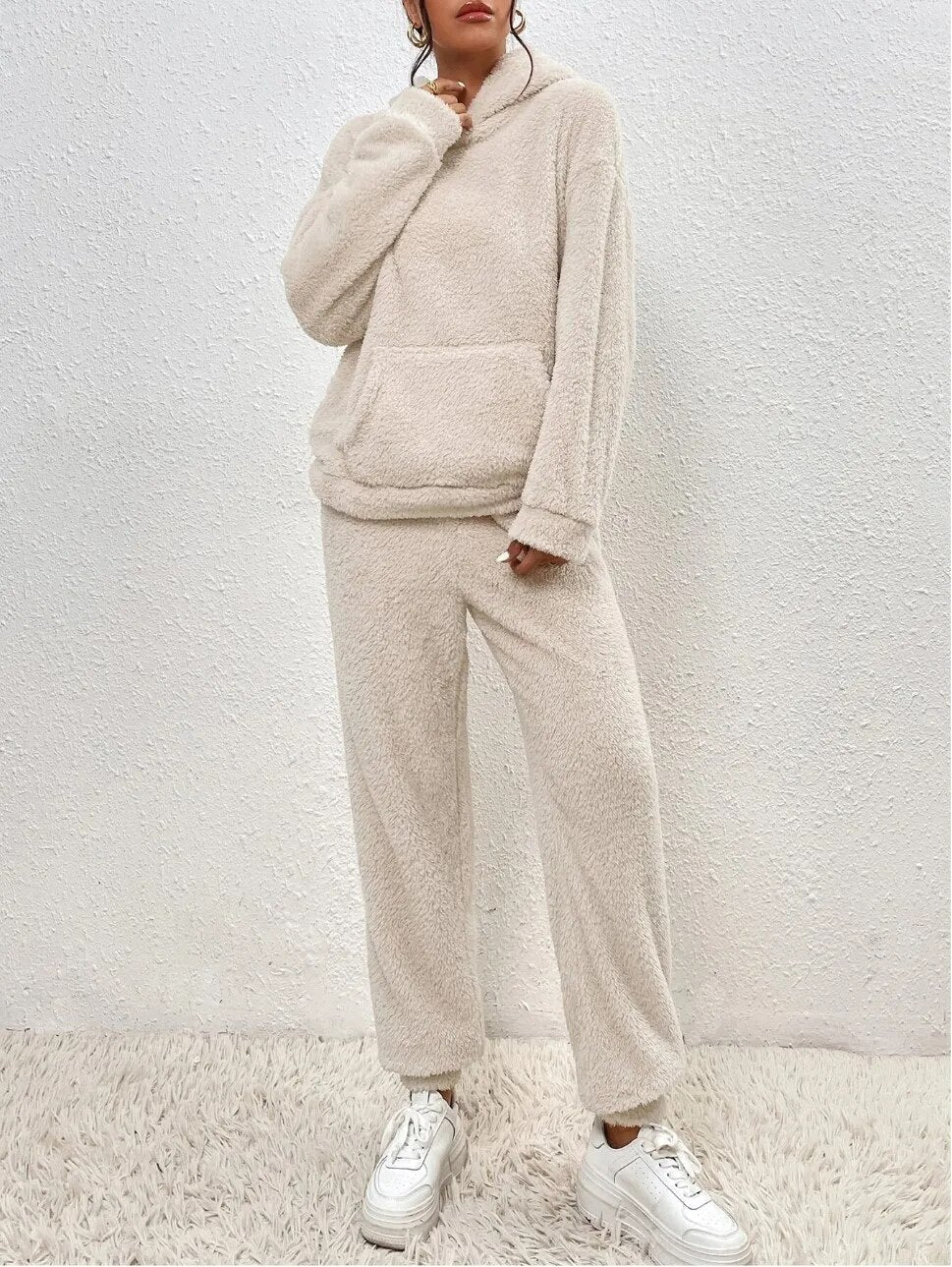 Emily – Fluffy Hoodie and Jogger Lounge Set