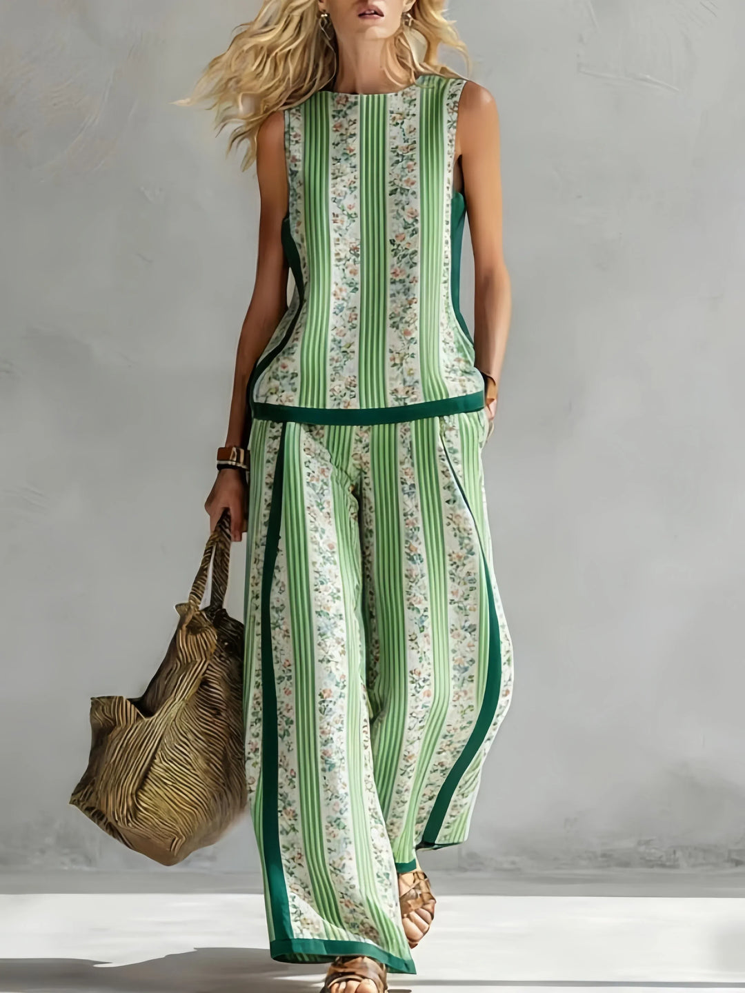 Ruby | Retro Print Top & Pant Set