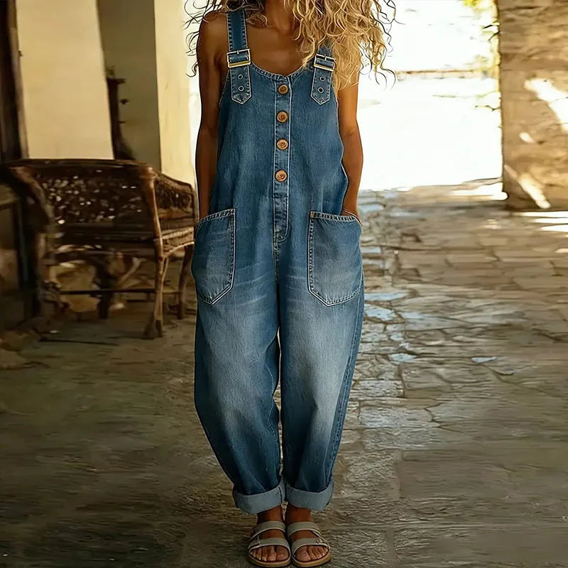 Abigail | Adjustable Denim Overalls