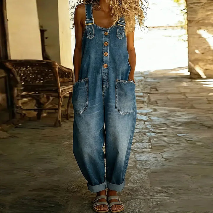 Abigail | Adjustable Denim Overalls