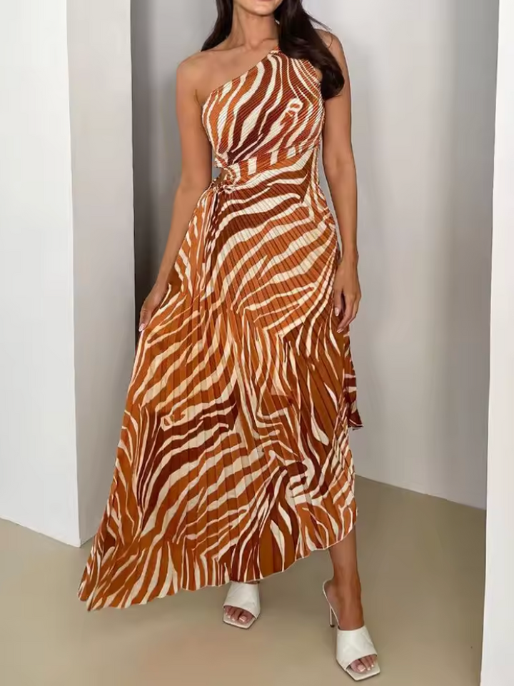 Solenne | Vibrant Tropical Evening Dress