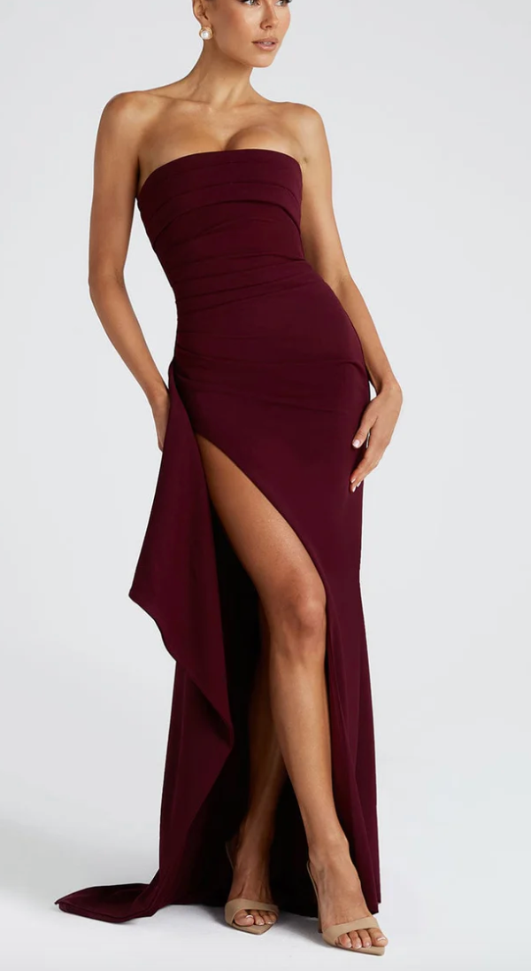 Sasha | Strapless Luxe Maxi Dress
