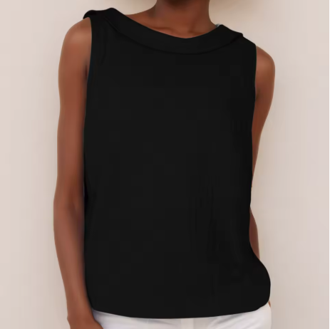Hunter | Sleeveless Roll Collar Top