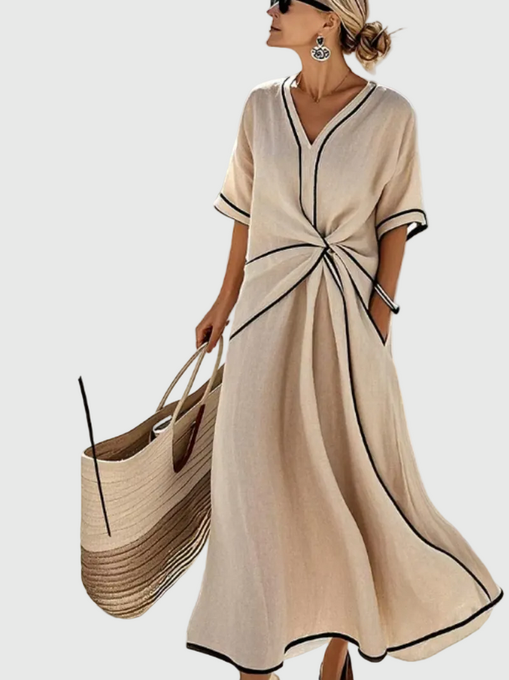 Brynn | Draped Coastal Maxi Dress
