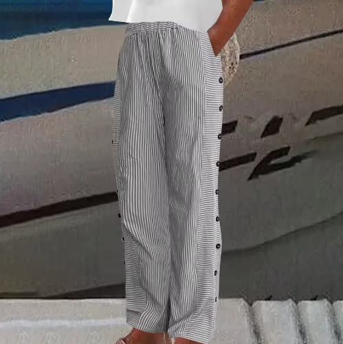 Evelyn | Striped Loose-Fit Pants