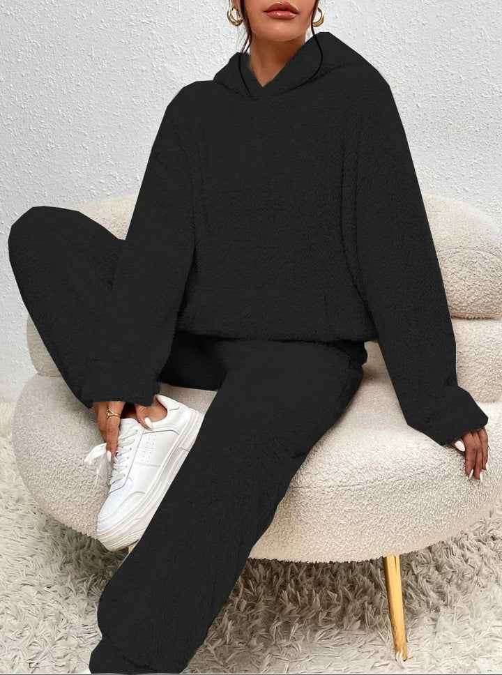 Emily – Fluffy Hoodie and Jogger Lounge Set