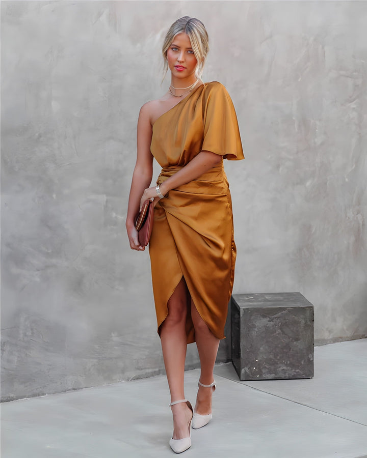 Ally | Elegant Silk Party Dress